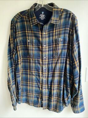 Men’s Kuhn Plaid Fugitive Flannel Shirt Med
